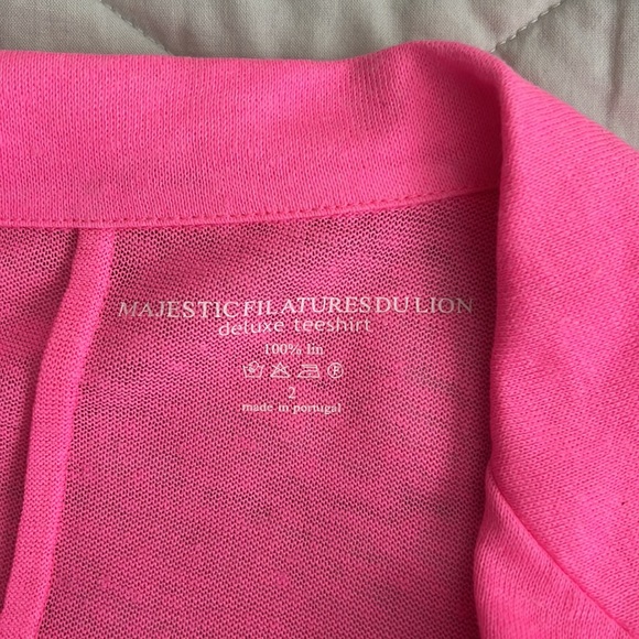 Majestic Filatures Pink Linen Blazer cardigan Jacket size 2 small see chart - Picture 3 of 14